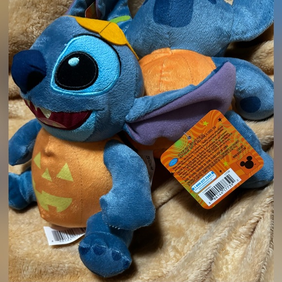 Disney Stitch Halloween Small Plush Pumpkin•Officially Licensed Toys• NWT - Picture 5 of 6